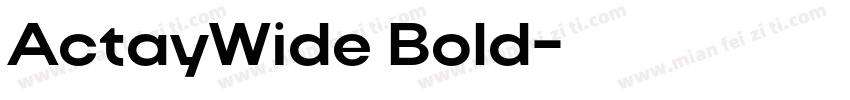 ActayWide Bold字体转换